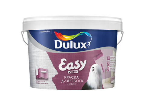 Kраска Dulux Easy для обоев и стен база BС матовая 2,5 л