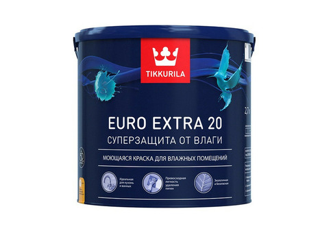 Краска Tikkurila Euro Extra-20 основа А 0,9 л