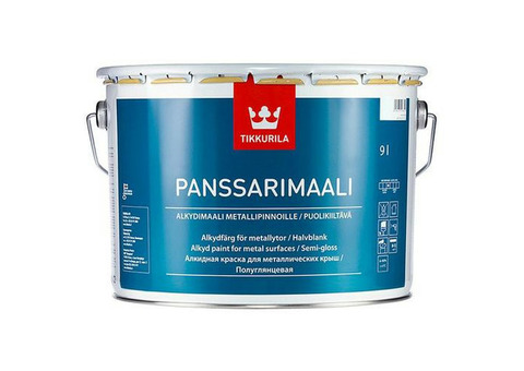 Краска Tikkurila Panssarimaali полуглянцевая база А 9 л