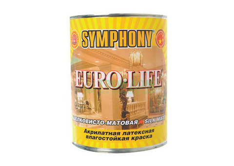 Краска акрилатная латексная Symphony Euro-Life A 0,9 л