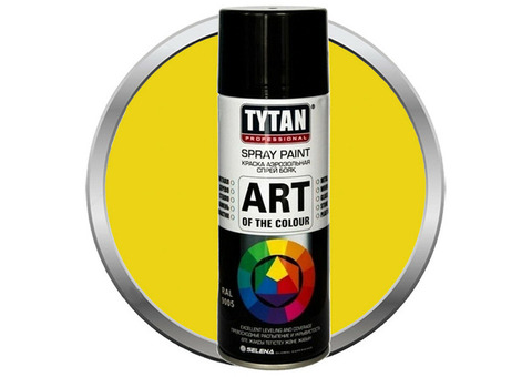 Краска акриловая Tytan Professional Art of the colour аэрозольная желтая 1018 400 мл