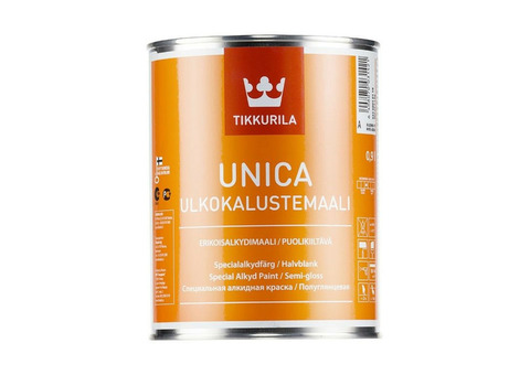 Краска алкидная Tikkurila Unica C полуглянцевая 0,9 ​л