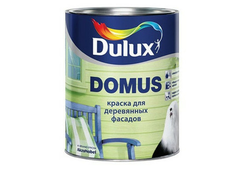 Краска для деревянных фасадов Dulux Domus база BС полуглянцевая 0,9 л