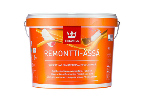 Краска для интерьеров Tikkurila Remontti Assa A 9 л