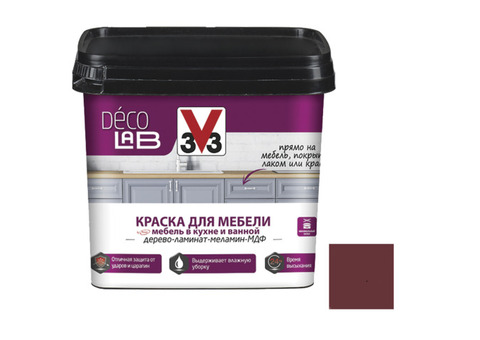 Краска для мебели V33 Decolab сливовая 0,75 л