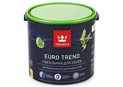 Краска для обоев и стен Tikkurila Euro Trend основа А 2,7 л