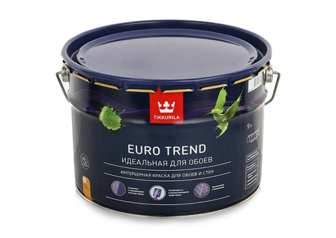 Краска для обоев и стен Tikkurila Euro Trend основа С 9 л