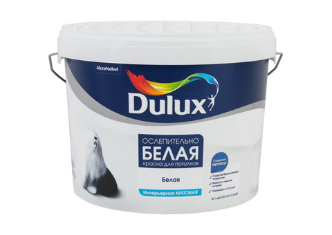 Краска для потолков Dulux Ослепительно белая 10 л