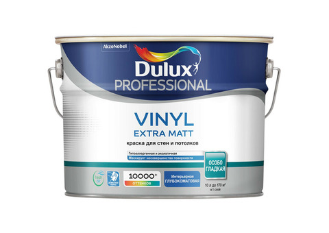 Краска для стен и потолков Dulux Vinyl Extra Matt база BW 10 л