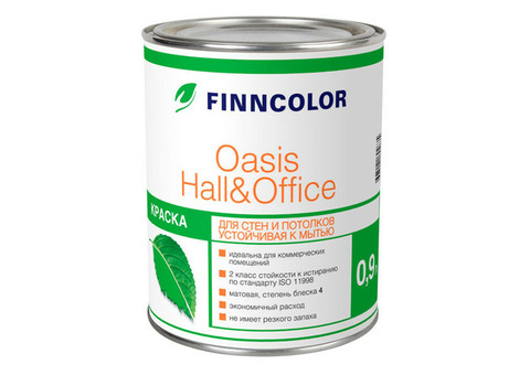 Краска для стен и потолков Tikkurila Finncolor Oasis Hall&Office основа А 0,9 л