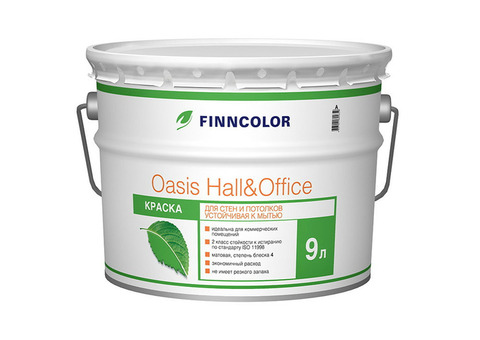 Краска для стен и потолков Tikkurila Finncolor Oasis Hall&Office основа А 9 л