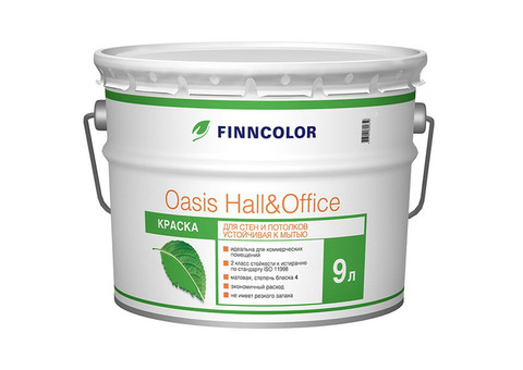 Краска для стен и потолков Tikkurila Finncolor Oasis Hall&Office основа С 9 л