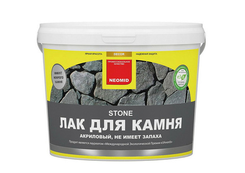 Лак акриловый Neomid Stone с эффектом мокрого камня 2,5 л