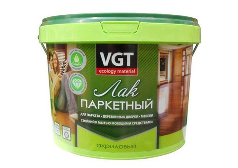 Лак акриловый паркетный VGT полуматовый 9 кг