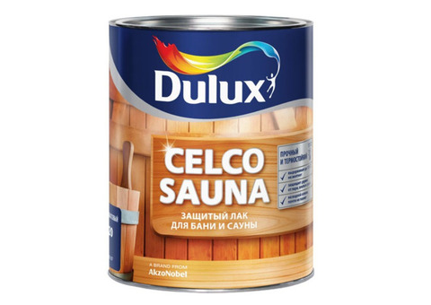 Лак для бани и сауны Dulux Celco Sauna 20 полуматовый 1 л