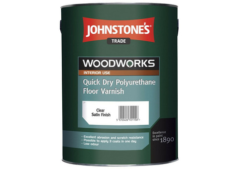 Лак полиуретановый Johnstones Quick Dry Polyurethane Floor Varnish Satin 2,5 л