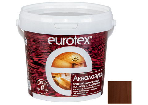 Лак-антисептик акриловый Eurotex Аквалазурь палисандр 0,9 кг