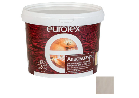 Лак-антисептик акриловый Eurotex Аквалазурь розовый ландыш 2,5 кг
