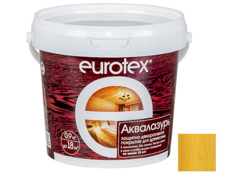 Лак-антисептик акриловый Eurotex Аквалазурь сосна 0,9 кг