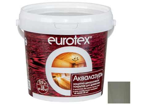 Лак-антисептик акриловый Eurotex Аквалазурь утренний туман 0,9 кг