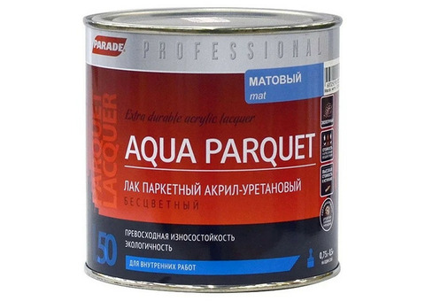 Лак акрил-уретановый Parade Professional L50 Aqua Parquet матовый 0,75 л