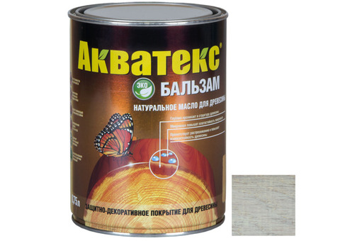 Масло натуральное для древесины Акватекс Бальзам Иней 0,75 л