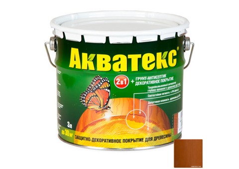 Защитно-декоративное покрытие для древесины Акватекс Тик 3 л