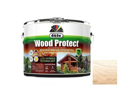 Пропитка для древесины Dufa Wood Protect белая 10 л