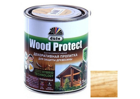 Пропитка для древесины Dufa Wood Protect бесцветная 0,75 л
