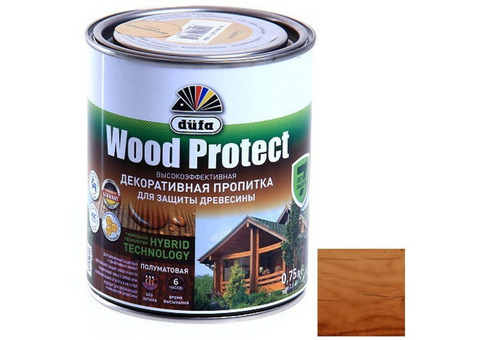Пропитка для древесины Dufa Wood Protect Тик 0,75 л