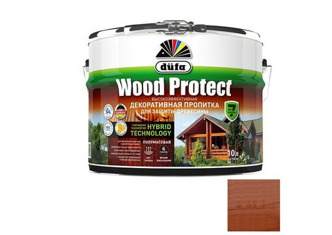 Пропитка для древесины Dufa Wood Protect Тик 10 л