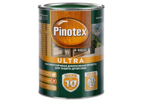 Пропитка для древесины Pinotex Ultra бесцветная 1 л