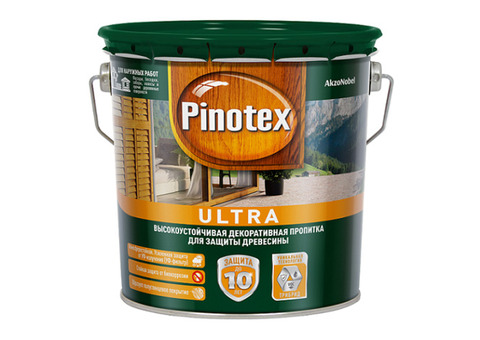 Пропитка для древесины Pinotex Ultra бесцветная 2,7 л