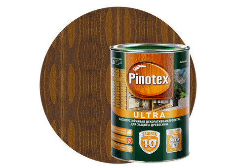 Пропитка для древесины Pinotex Ultra Орех 1 л