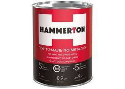 HAMMERTON грунт-эмаль по ржавчине 3 в 1 зеленая 0,9 кг 14 205552