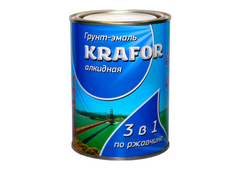 KRAFOR Грунт-эмаль по ржавчине серая 1,9 кг 6 26693