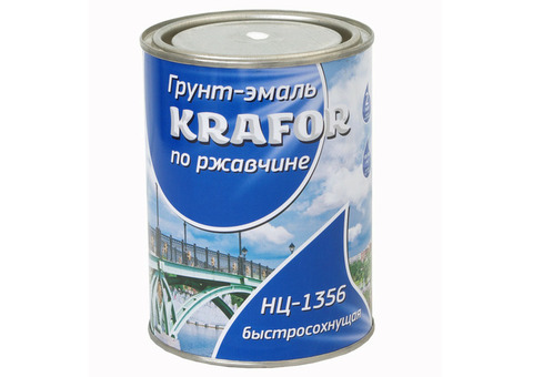 Krafor НЦ-1356 0.7 кг, Эмаль алкидная по ржавчине (голубая)