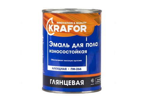 KRAFOR Эмаль ПФ-266 золотистая 0,9 кг 6 206155