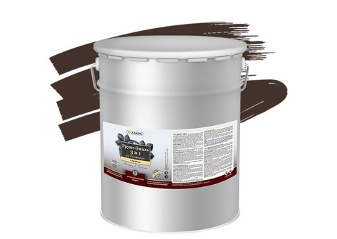 Грунт-эмаль Лакра 3 в 1 по ржавчине RAL 8017 шоколадно-коричневая 15 кг