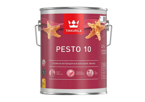 Эмаль Tikkurila Pesto 10 матовая база С 2,7 л