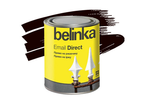 Эмаль антикоррозионная по ржавчине Belinka Email Direct коричневая 0,75 л