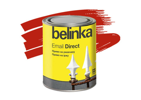 Эмаль антикоррозионная по ржавчине Belinka Email Direct красная 2,5 л
