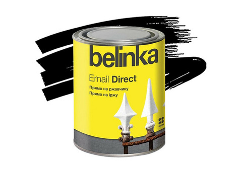 Эмаль антикоррозионная по ржавчине Belinka Email Direct черная 0,75 л