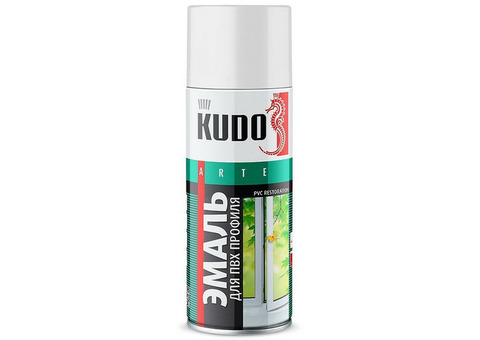 Эмаль аэрозольная для ПВХ профиля Kudo KU-6101 белая 520 мл