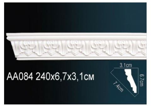 Карниз потолочный полиуретановый Перфект AA084 2400х67х31 мм