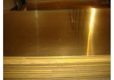 Латунный лист ЛС59- т 1.2х600х мм