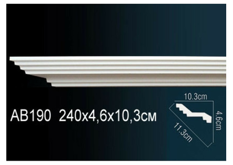 Карниз потолочный полиуретановый Перфект AB190 2400х46х103 мм