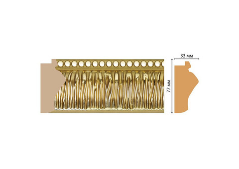 Багет из дюрополимера Decomaster Ренессанс 527-1243 2900х77х33 мм