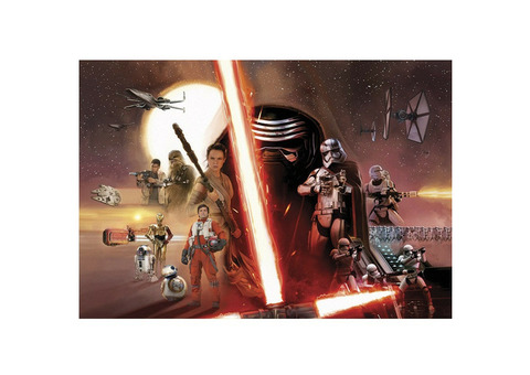 Фотообои бумажные Komar Star Wars EP7 Collage 8-492 3,68х2,54 м