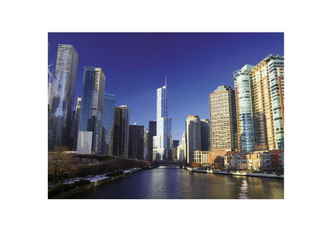 Фотообои виниловые на флизелиновой основе Decocode Небоскребы Чикаго 41-0025-WL 4х2,8 м